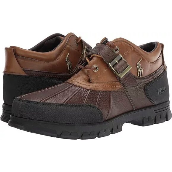 NEW Polo Ralph Lauren Dover III Equestrian Boots! 9.5  Brown  Metal Polo Player - Picture 1 of 6